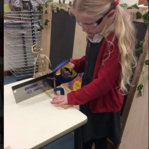Woodwork Club- Practising using tools safely