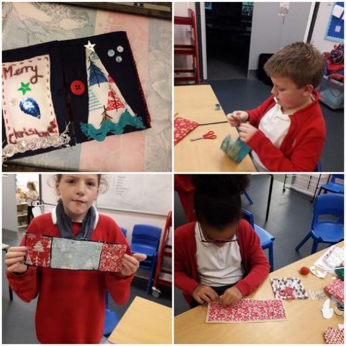 Creating Christmas Books in Sewing Club